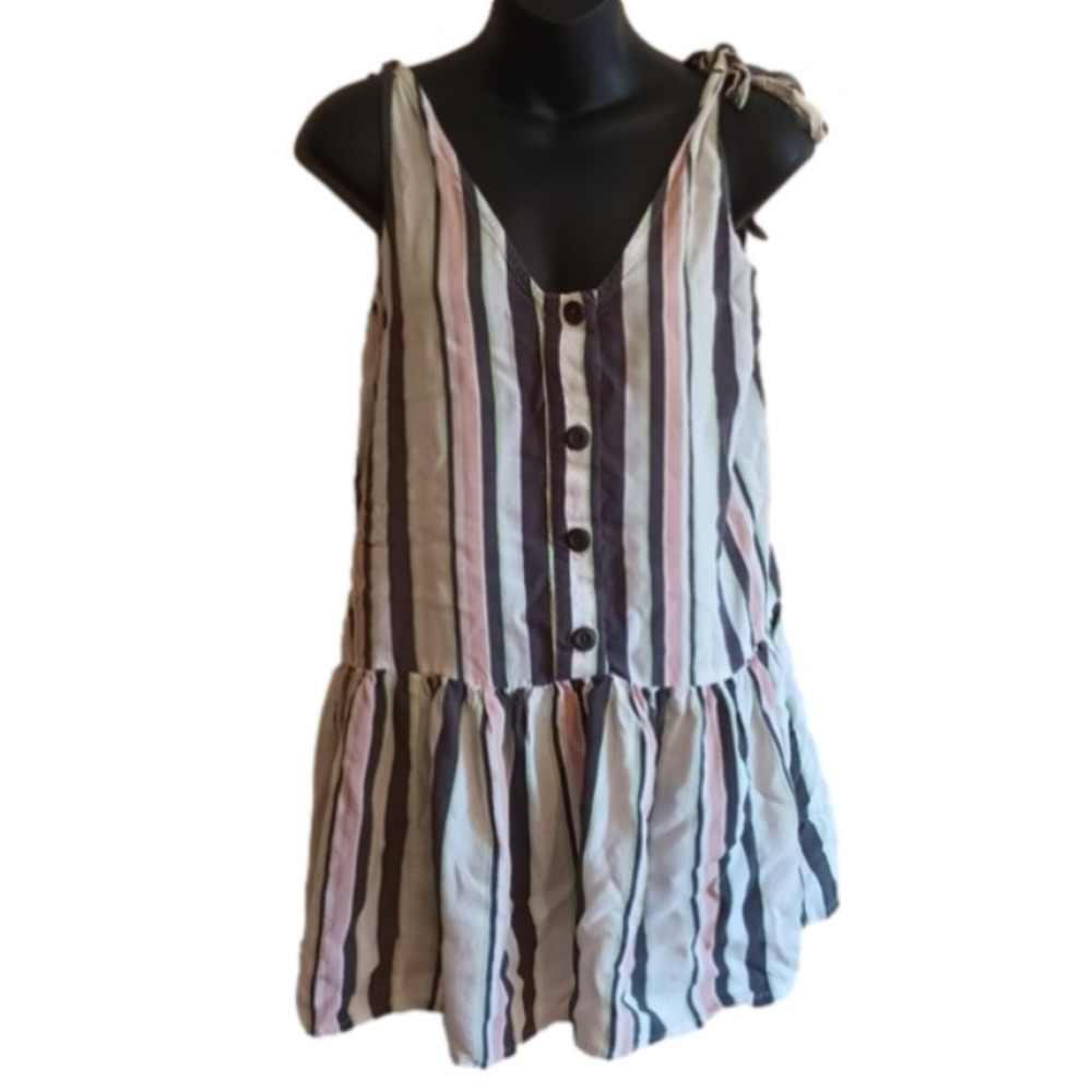 Asos shoulder  tied lightweight Spring/Summer striped top Size 6.